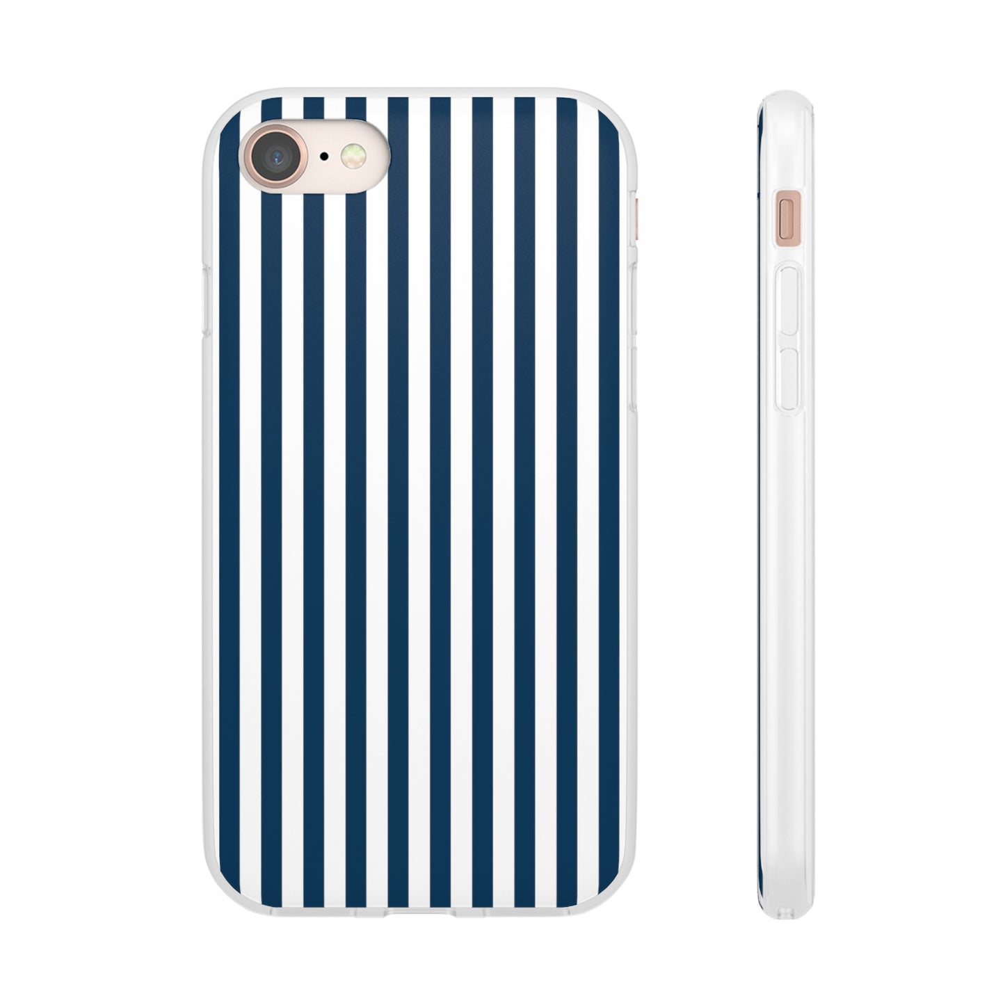 Navy Blue Stripes Flexible Phone Case iPhone Case Samsung Galaxy - Phone Case - Kristine Celestine