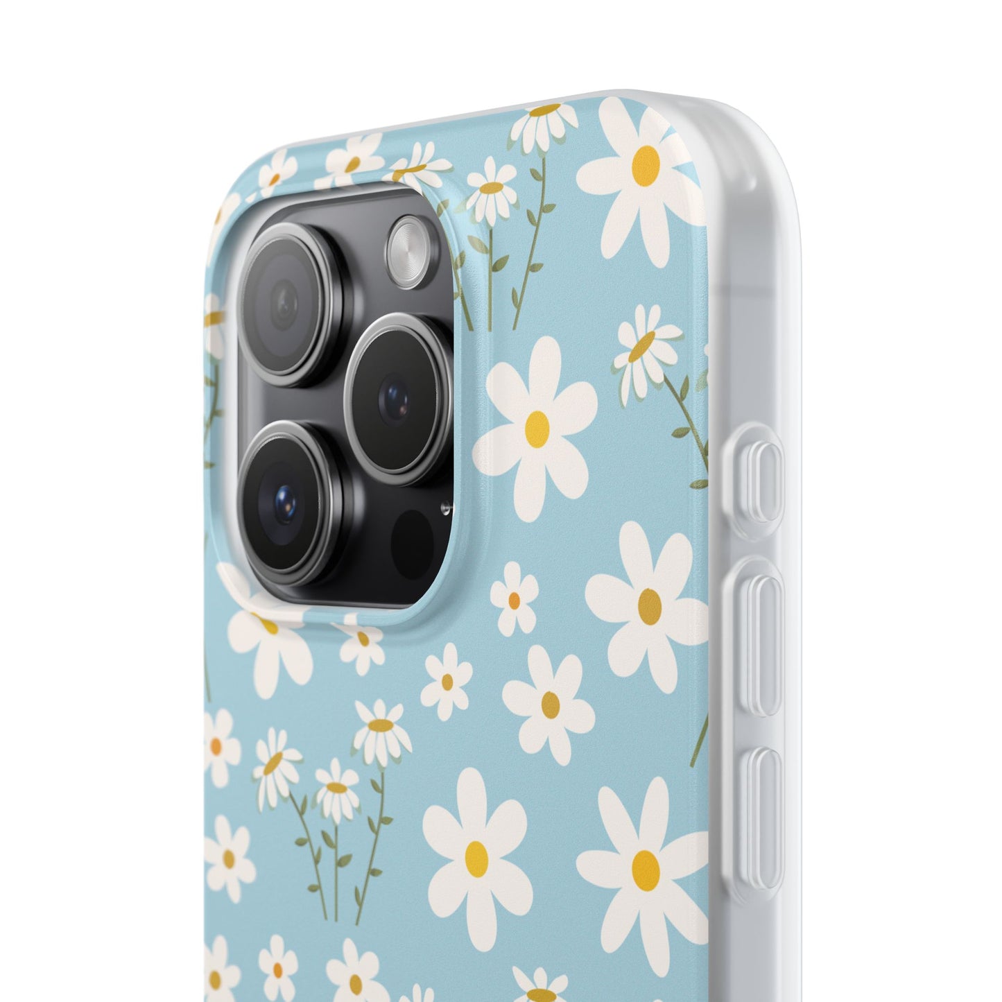 Sky Blue Daisy Flexible Phone Case iPhone Case Samsung Galaxy