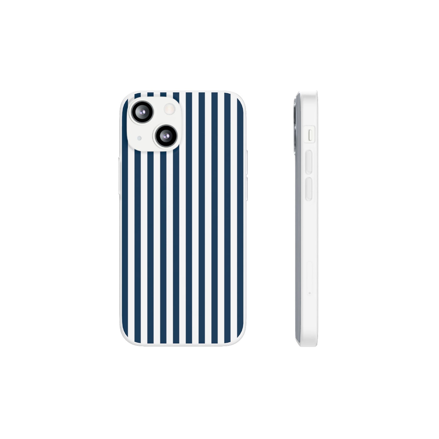 Navy Blue Stripes Flexible Phone Case iPhone Case Samsung Galaxy - Phone Case - Kristine Celestine
