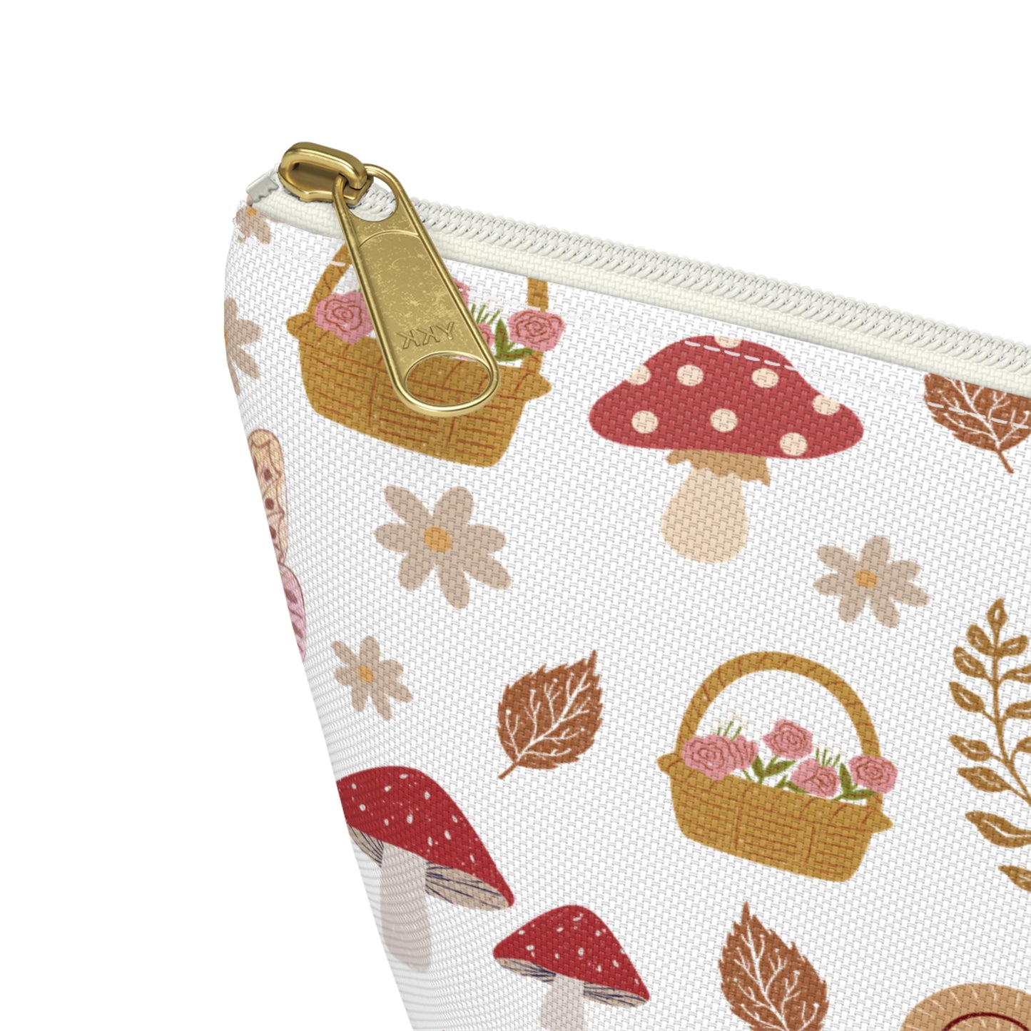 Warm Cottagecore Dream Accessory Pouch with T-bottom Pretty Woodsy Spring Pouch for Makeup Small Bag for School Supplies Butterfly Zipper Pouch