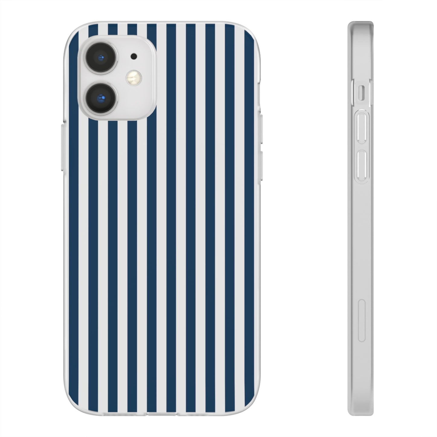 Navy Blue Stripes Flexible Phone Case iPhone Case Samsung Galaxy - Phone Case - Kristine Celestine