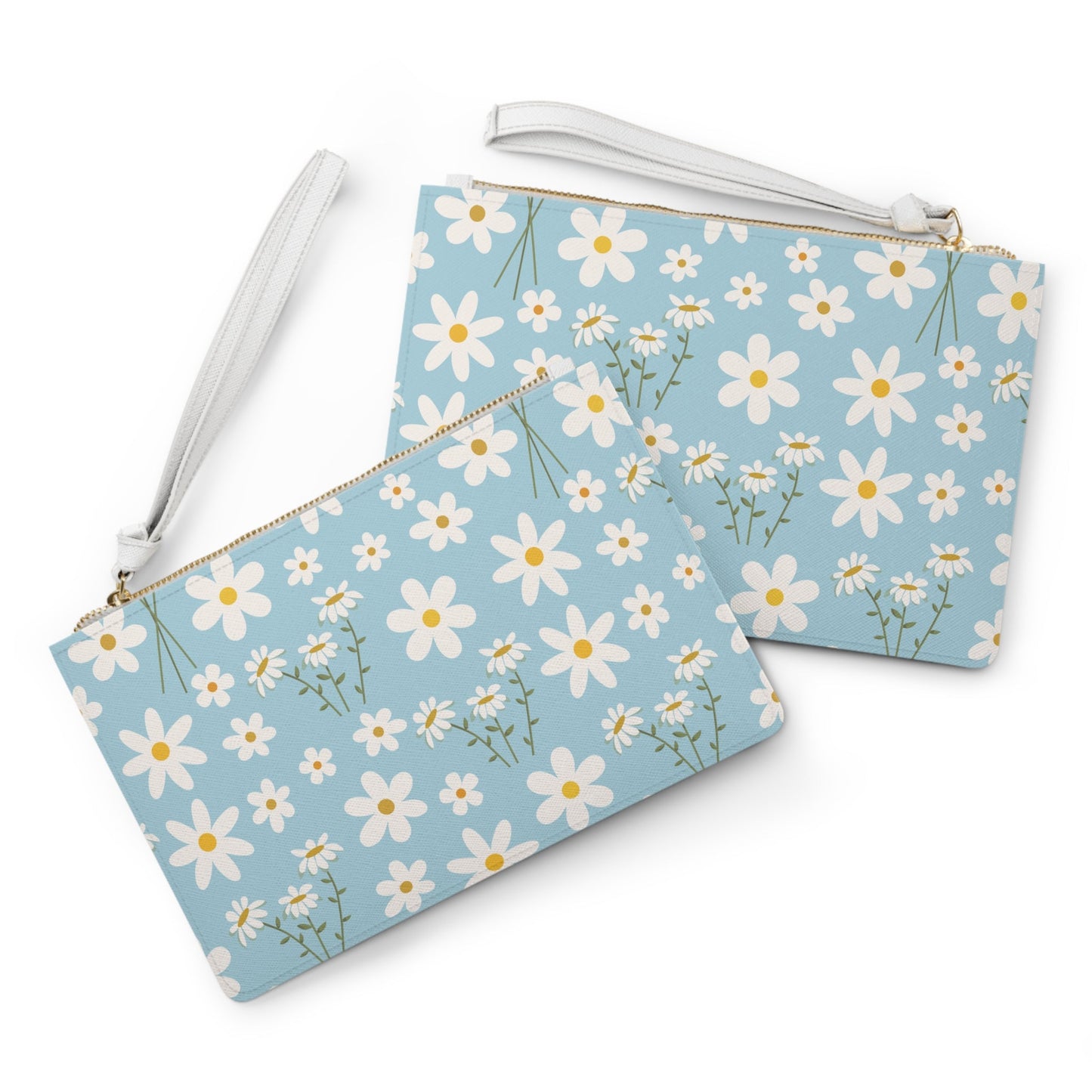 Sky Blue Daisy Clutch Bag - Bags - Kristine Celestine