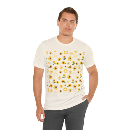 Camisa unisex con ráfaga de girasol