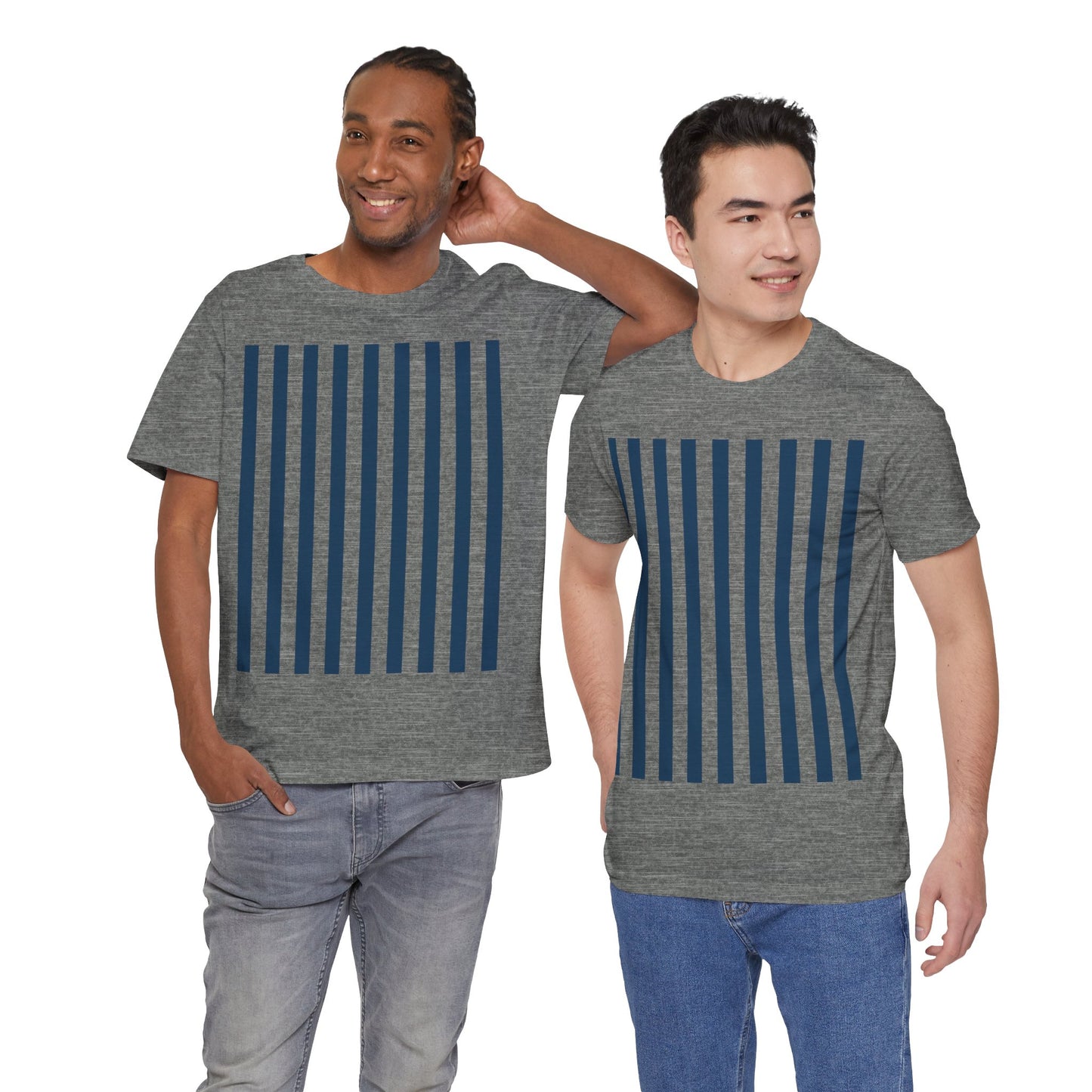 Navy Blue Stripes Shirt Royal Blue T-Shirts