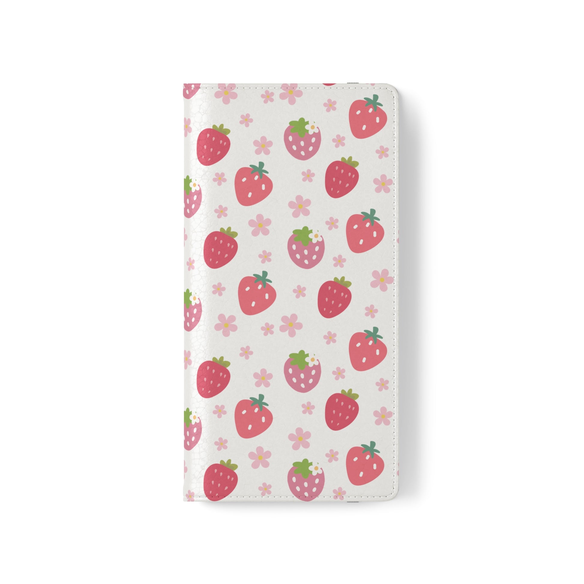 Strawberries and Daisies Flip Phone Case Cover with Pockets - Phone Case - Kristine Celestine