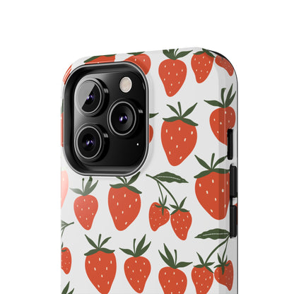 Tropical Strawberry Tough Phone Case for iPhone and Samsung Galaxy