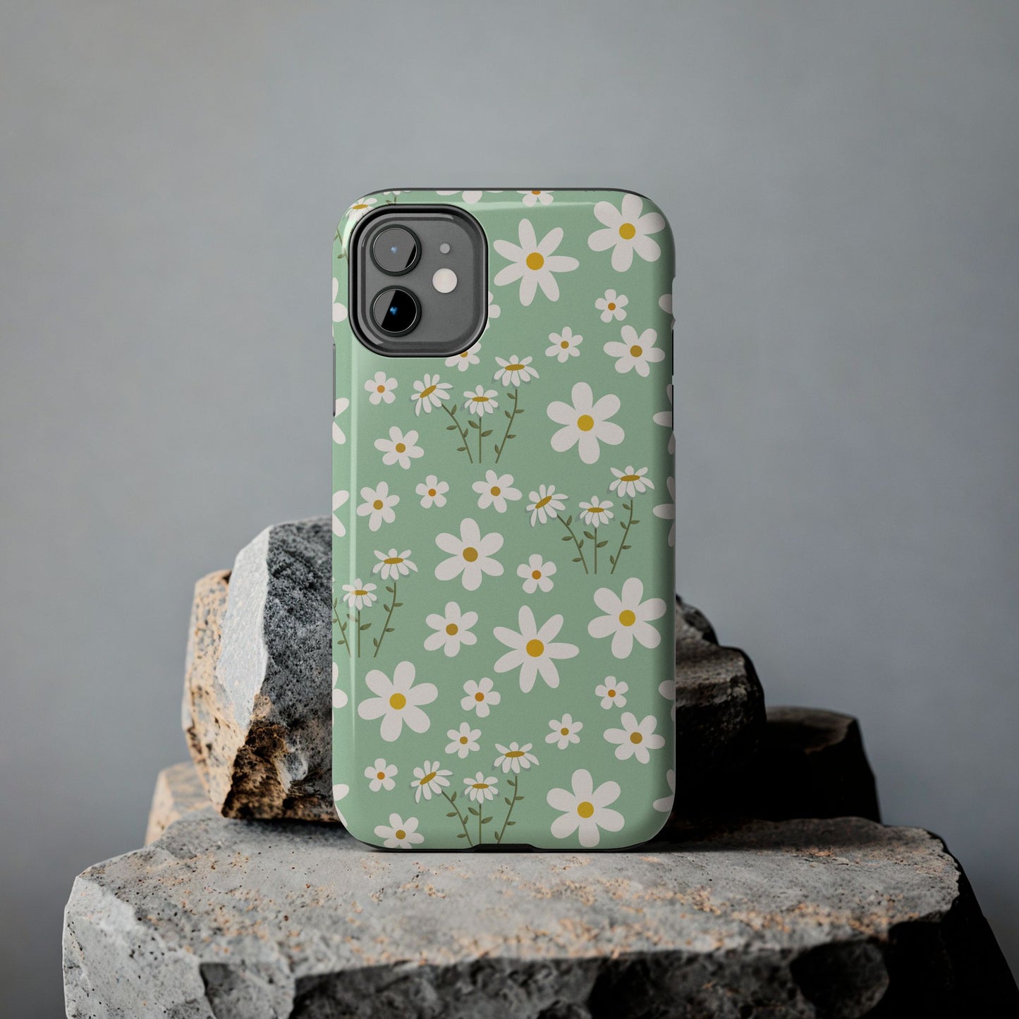 Mint Daisy Delight Tough Phone Case for iPhone and Samsung Galaxy