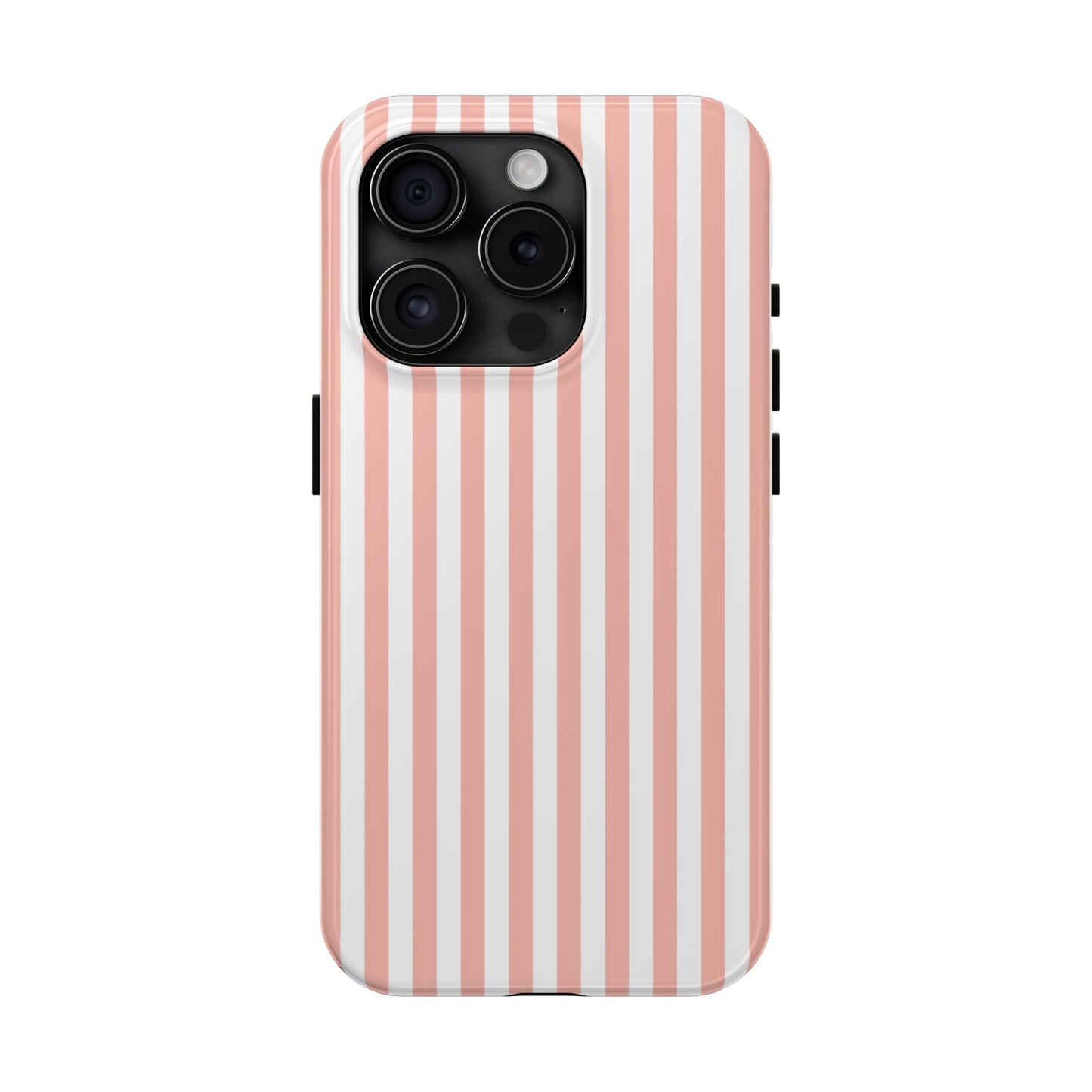 Coral Pink Stripes Tough Phone Case for iPhone and Samsung Galaxy