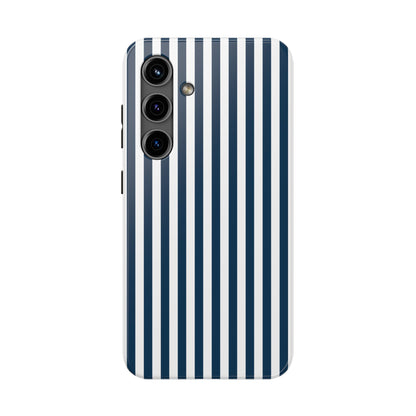 Navy Blue Stripes Tough Phone Case for iPhone and Samsung Galaxy