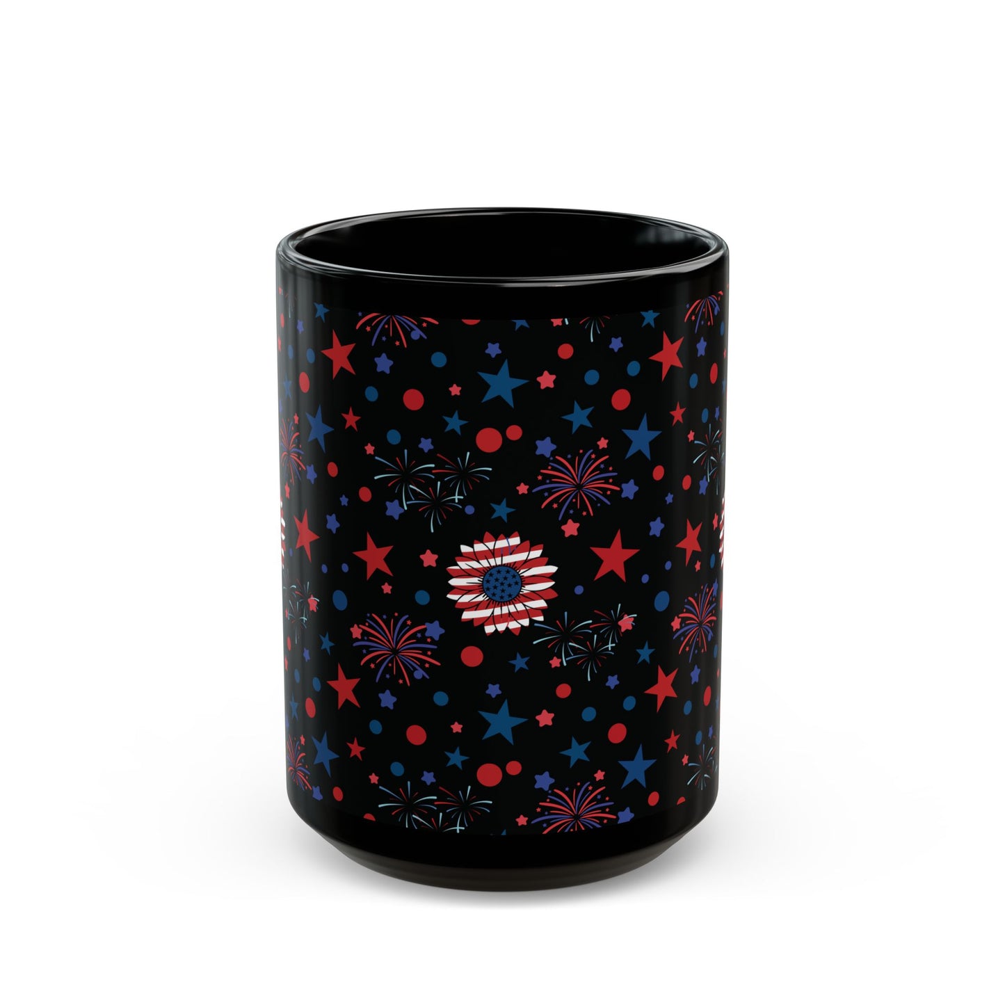 Starry Night America Black Mug Cool Summer Coffee Mug Tea Cup Spring Ceramic Mug