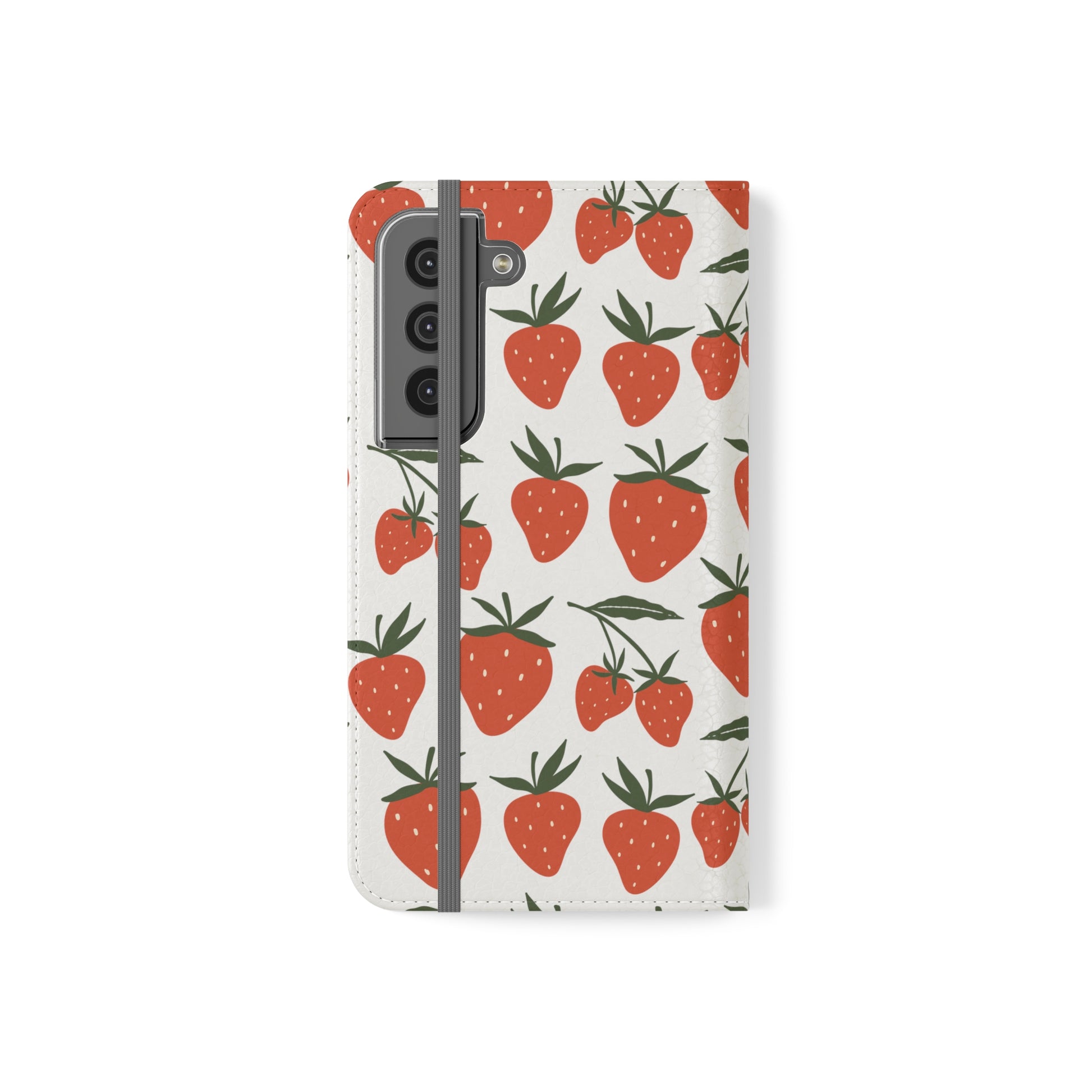 Tropical Strawberry Flip Phone Case Cover with Pockets - Phone Case - Kristine Celestine