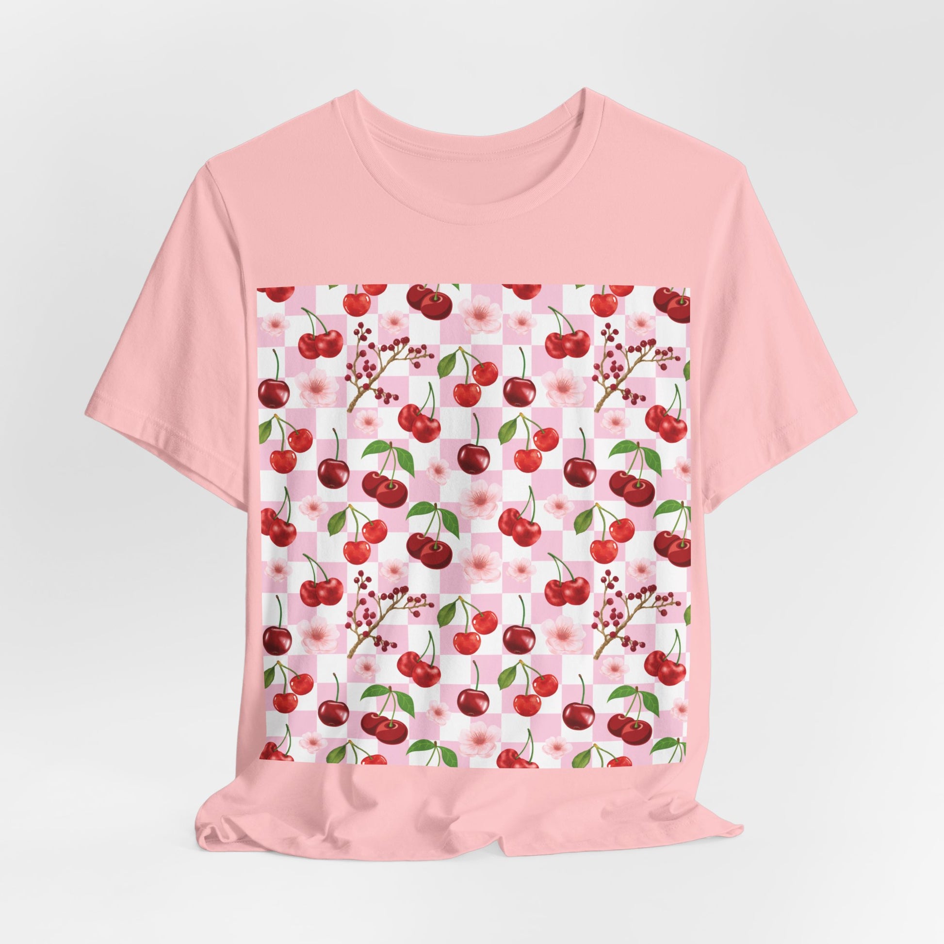 Cherry Checkerboard T - Shirt - T - Shirt - Kristine Celestine