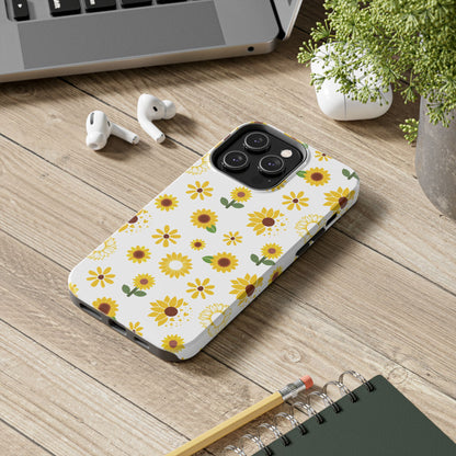 Sunflower Burst Tough Phone Case for iPhone and Samsung Galaxy