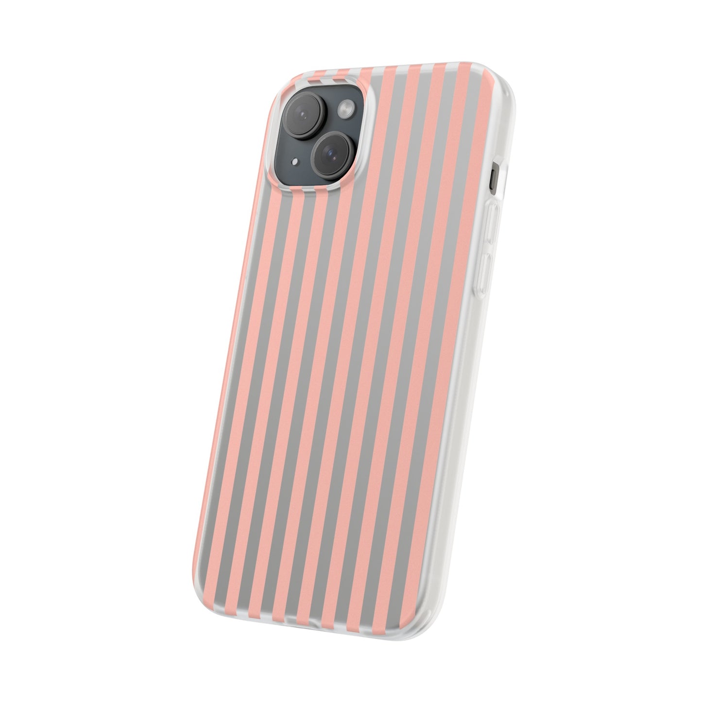 Coral Pink Stripes Flexible Phone Case iPhone Case Samsung Galaxy - Phone Case - Kristine Celestine