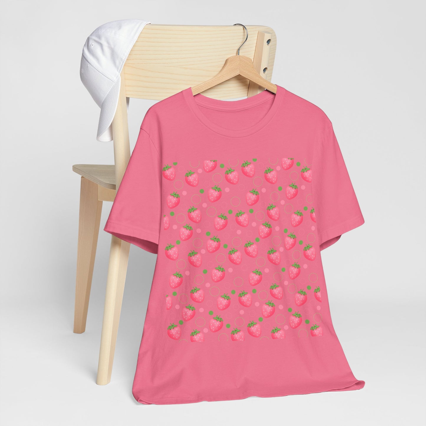 Pink Strawberry Bubbles Shirt - T - Shirt - Printify - Kristine Celestine