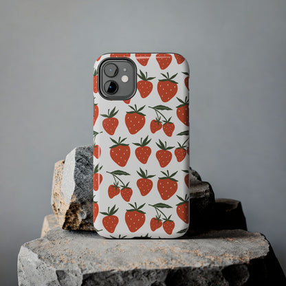 Tropical Strawberry Tough Phone Case for iPhone and Samsung Galaxy