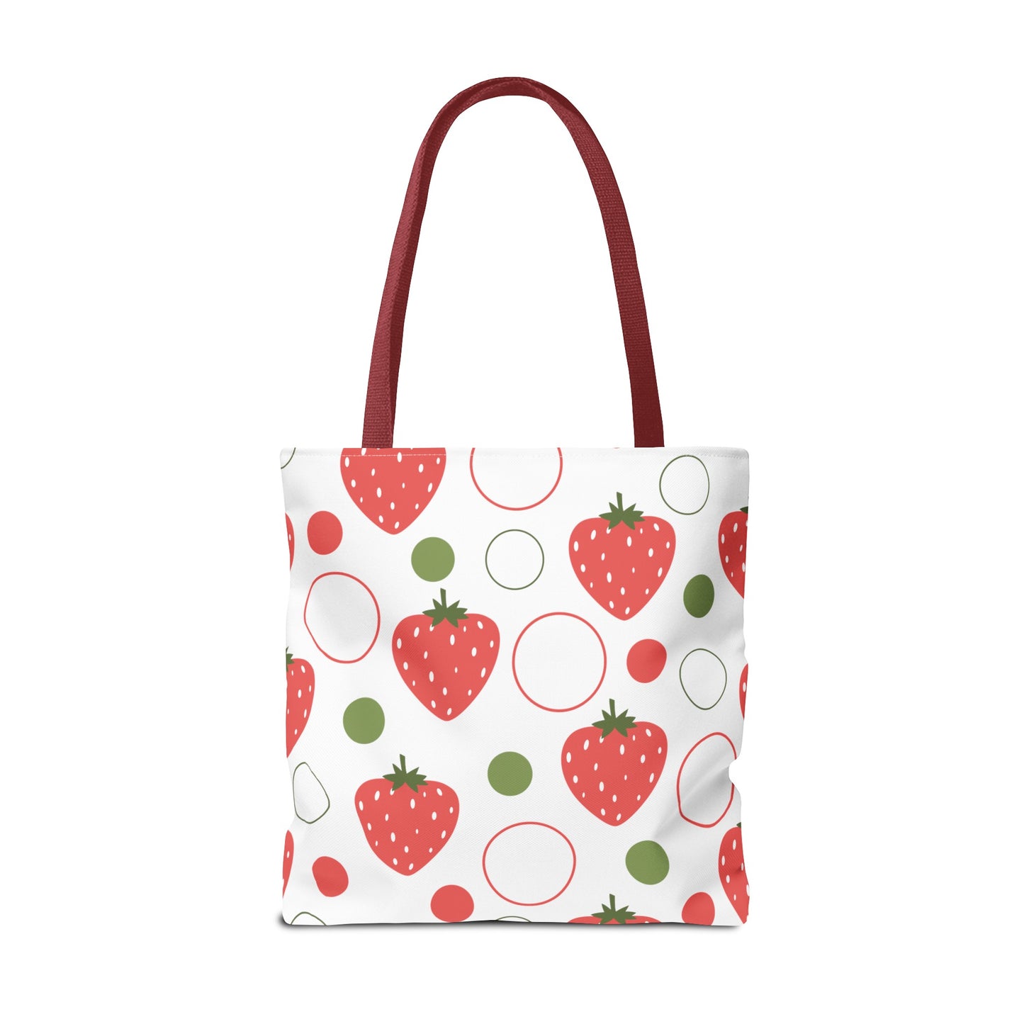 Red Strawberry Bubbles Tote Bag - Bags - Kristine Celestine