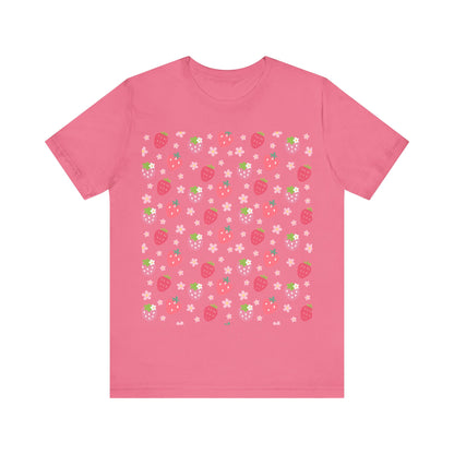 Strawberries and Daisies T - Shirt - T - Shirt - Kristine Celestine