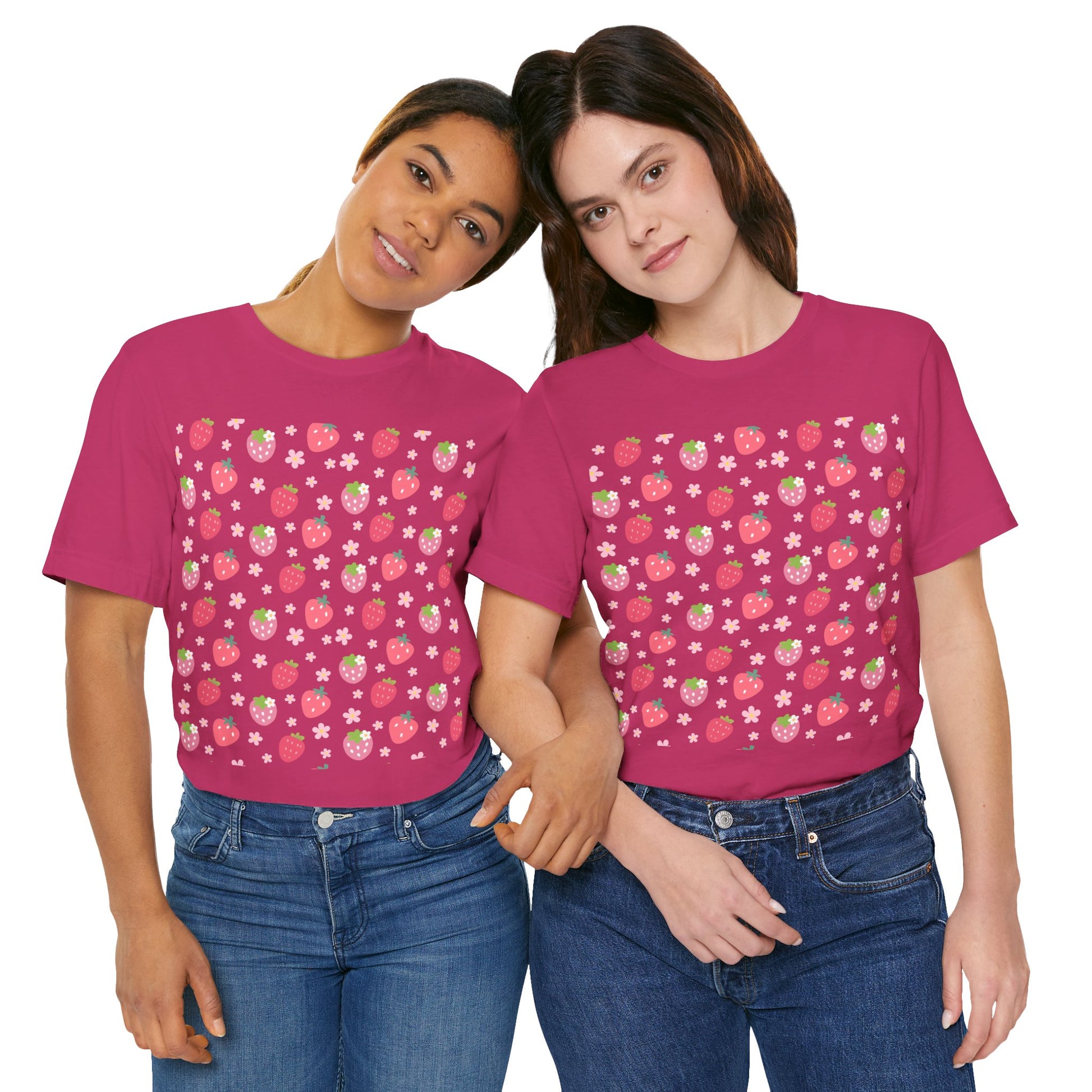 Strawberries and Daisies T - Shirt - T - Shirt - Kristine Celestine