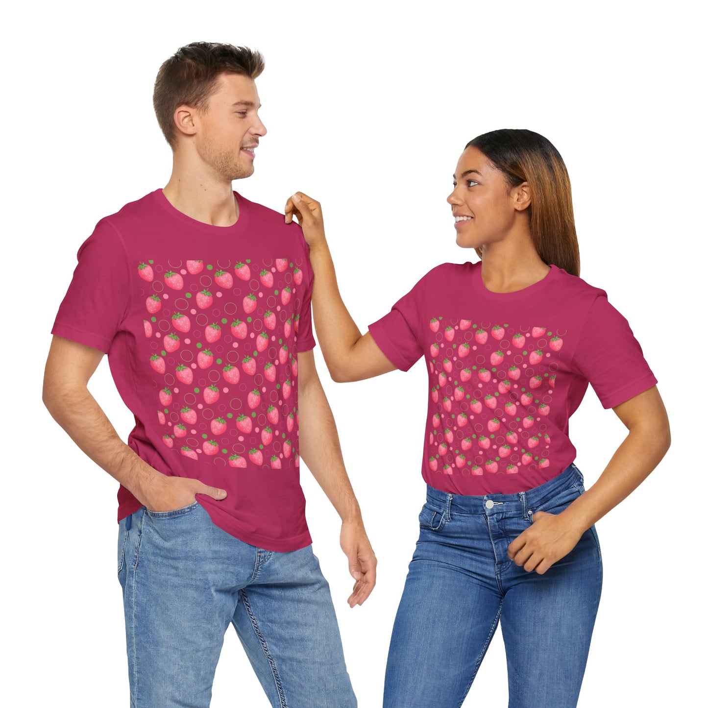 Pink Strawberry Bubbles T - Shirt - T - Shirt - Kristine Celestine