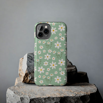 Mint Daisy Delight Tough Phone Case for iPhone and Samsung Galaxy