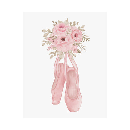 Floral Ballerina Shoes Wall Art Poster - Poster - Kristine Celestine