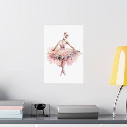 Lovely Pink Ballerina Princess Wall Art Poster (A9) - Poster - Kristine Celestine