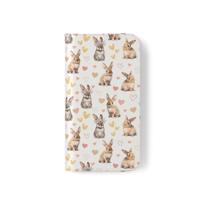 Bunny Love Flip Phone Case Cover with Pockets - Phone Case - Kristine Celestine