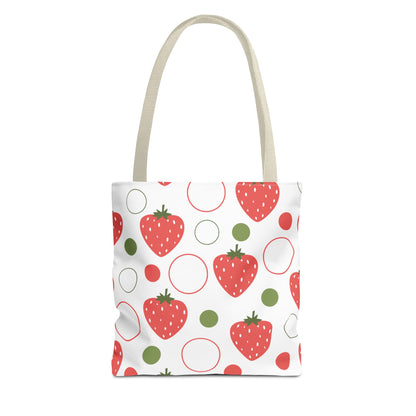 Red Strawberry Bubbles Tote Bag - Bags - Kristine Celestine