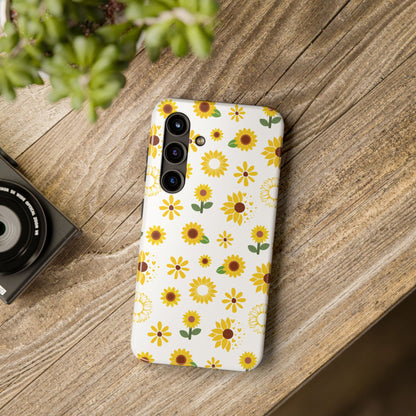 Sunflower Burst Tough Phone Case for iPhone and Samsung Galaxy