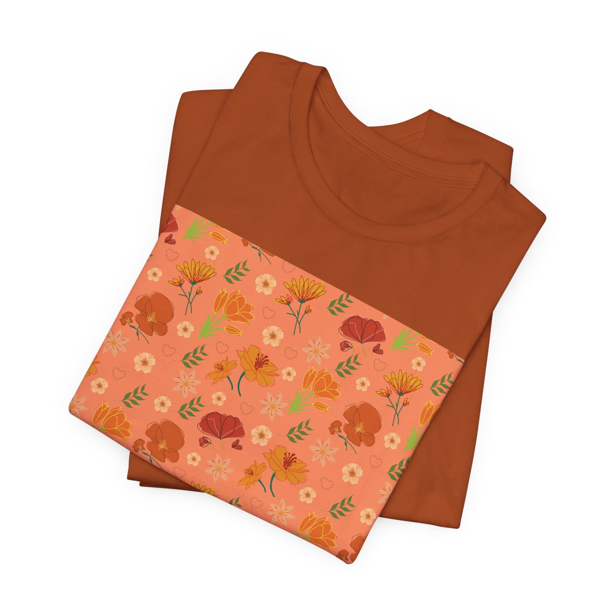 Coral Peach Meadow T - Shirt - T - Shirt - Kristine Celestine