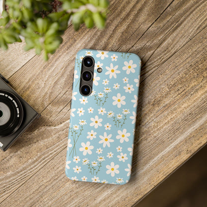 Sky Blue Daisy Tough Phone Case for iPhone and Samsung Galaxy