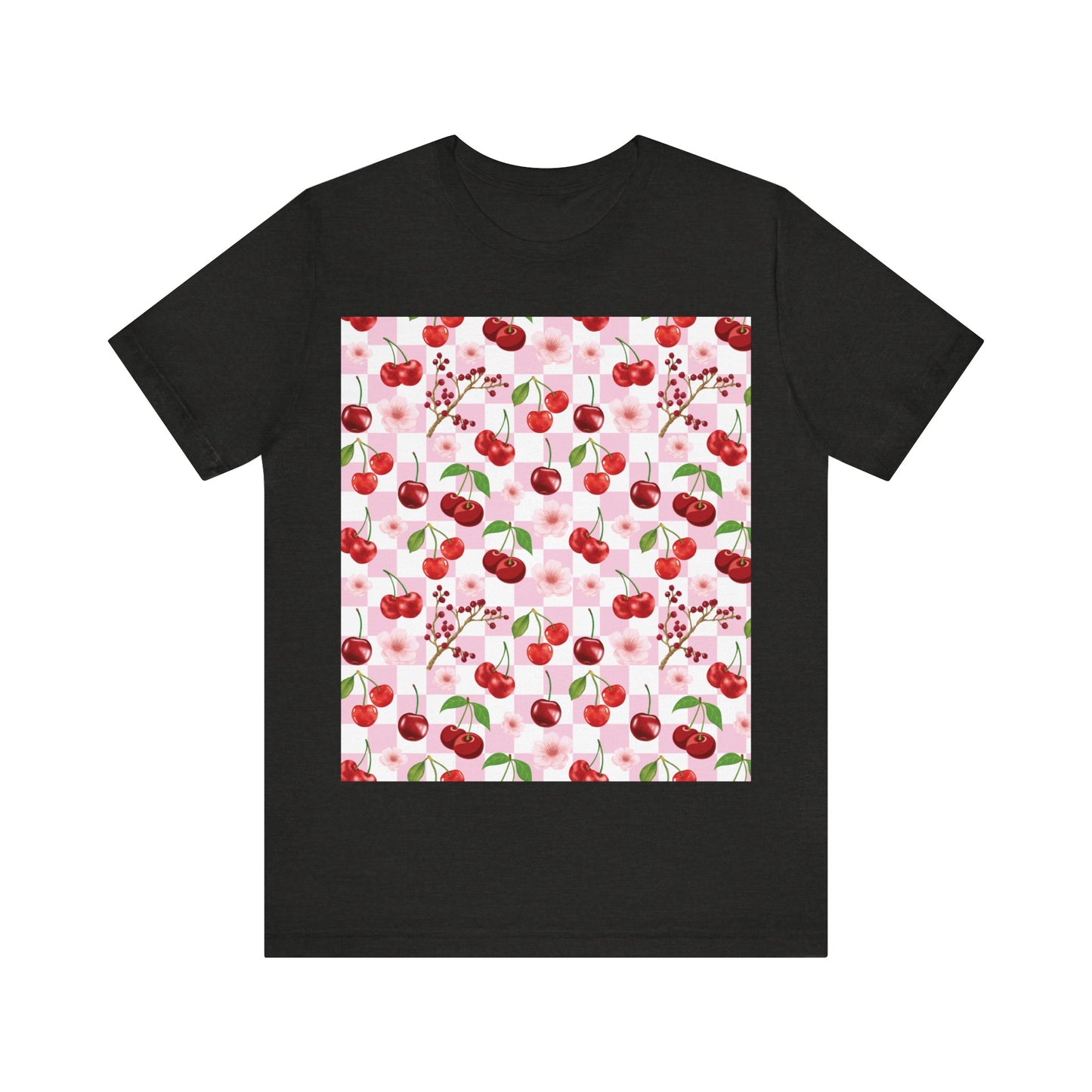 Classic Short Sleeve T - Shirt - T - Shirt - Cherry Checkerboard - Kristine Celestine