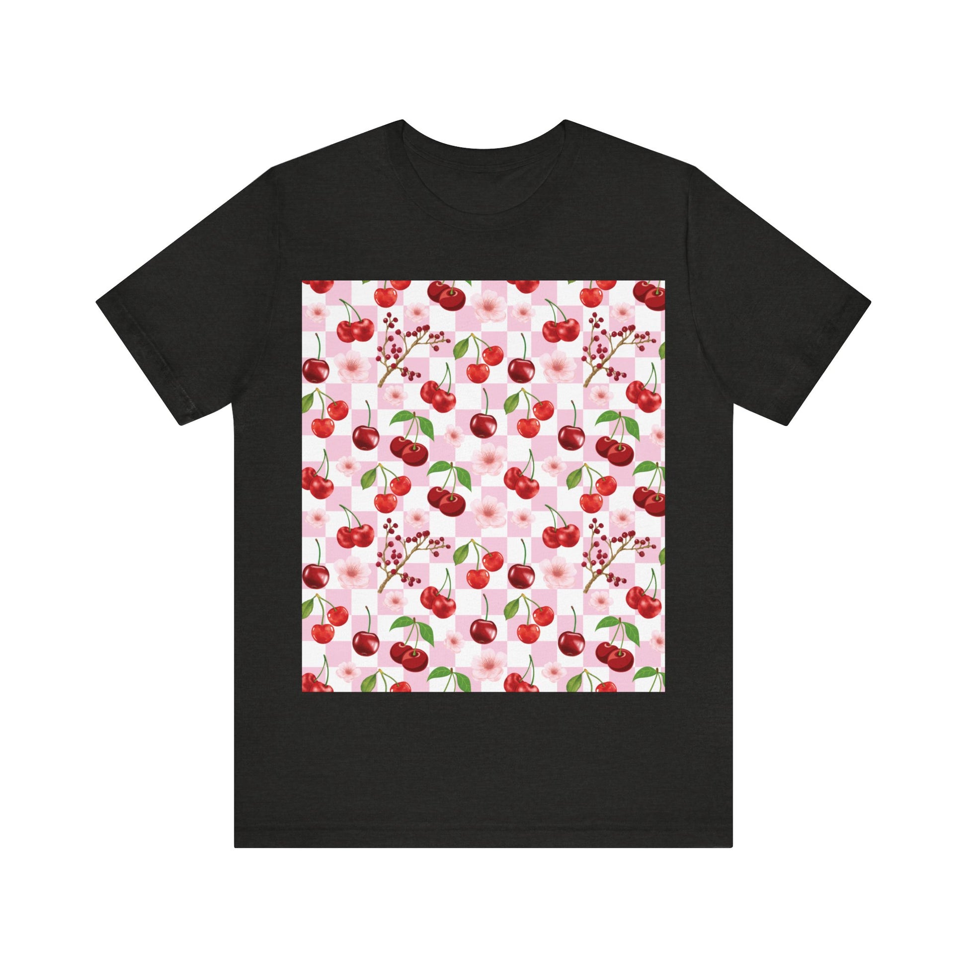 Classic Short Sleeve T - Shirt - T - Shirt - Cherry Checkerboard - Kristine Celestine