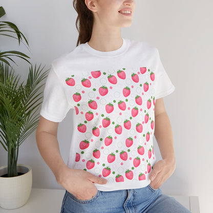 Pink Strawberry Bubbles T - Shirt - T - Shirt - Kristine Celestine