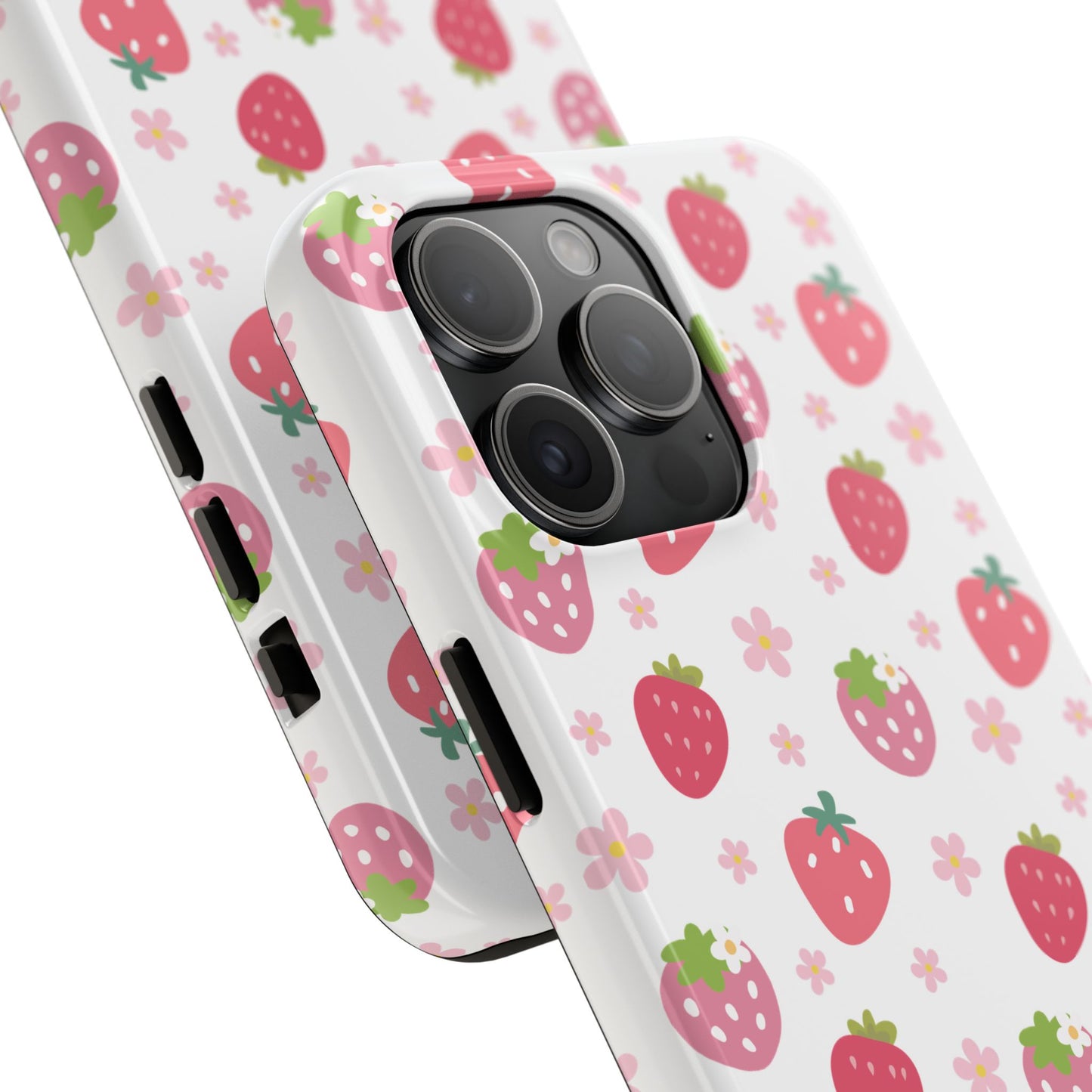 Strawberries and Daisies Tough Phone Case for iPhone and Samsung Galaxy