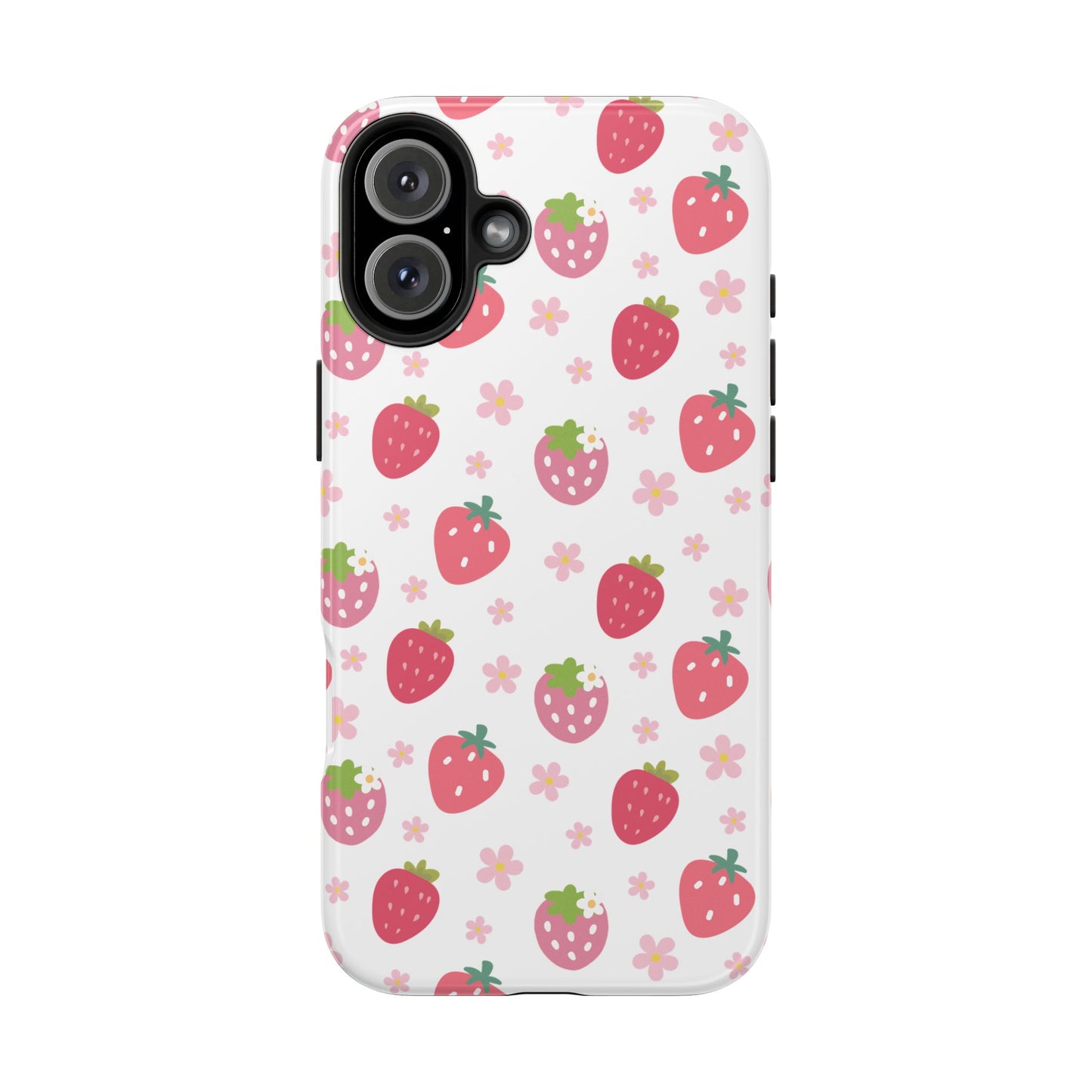 Strawberries and Daisies Tough Phone Case for iPhone and Samsung Galaxy