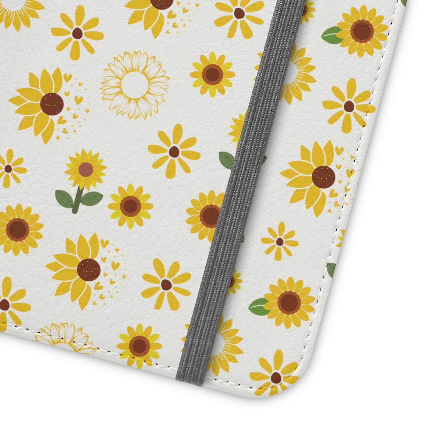 Sunflower Burst Flip Phone Case Cover with Pockets - Phone Case - Kristine Celestine