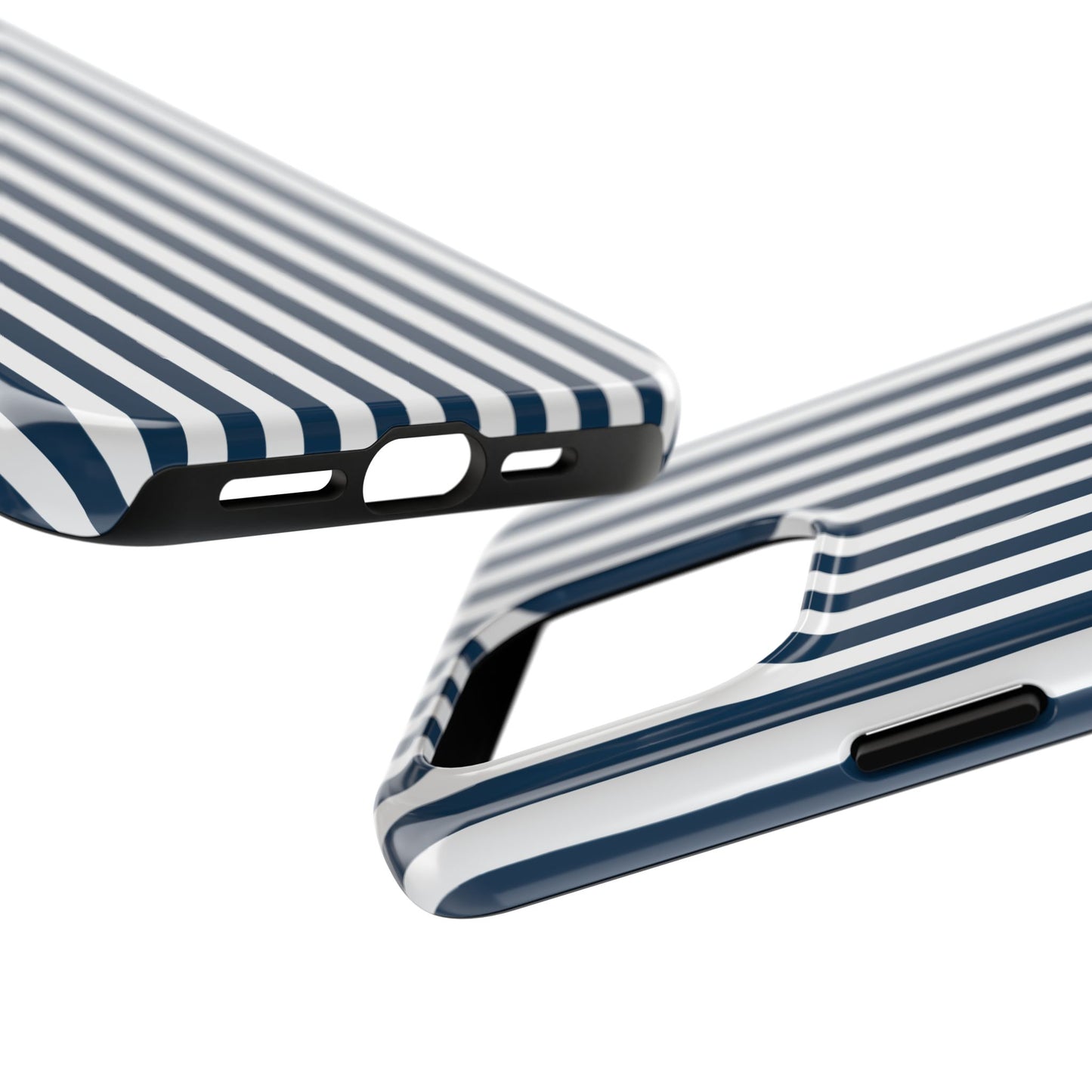 Navy Blue Stripes Tough Phone Case for iPhone and Samsung Galaxy