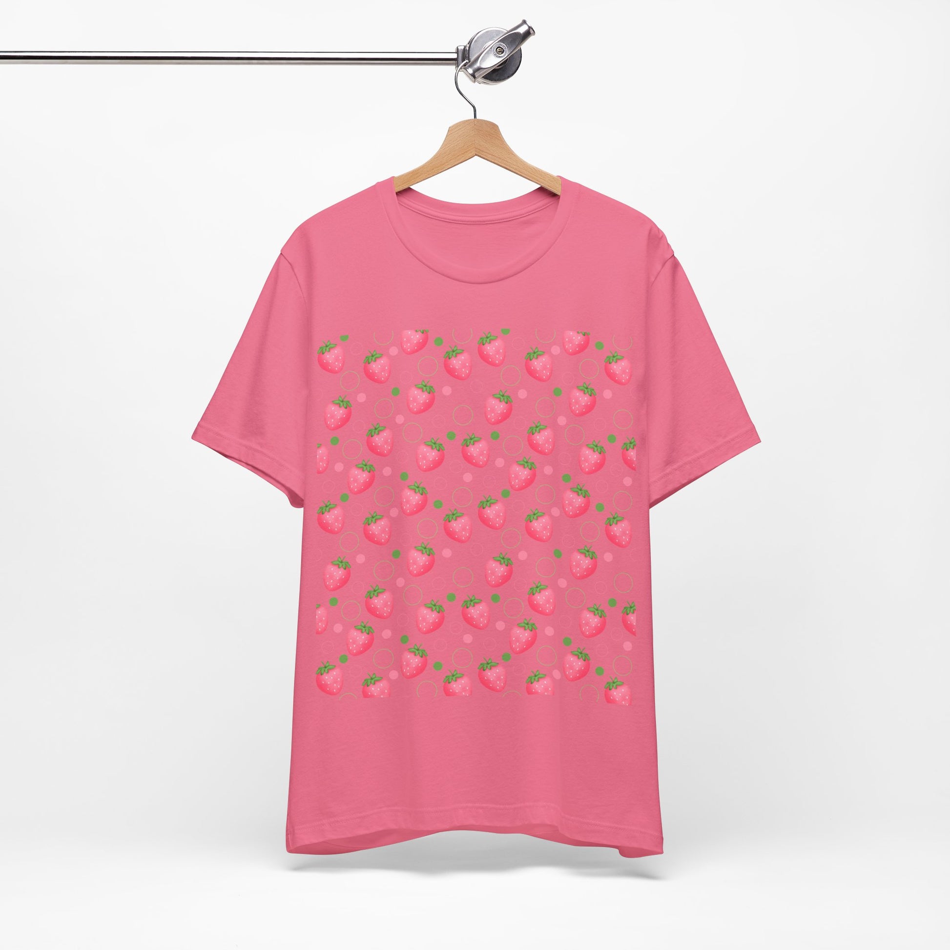 Pink Strawberry Bubbles Shirt - T - Shirt - Printify - Kristine Celestine