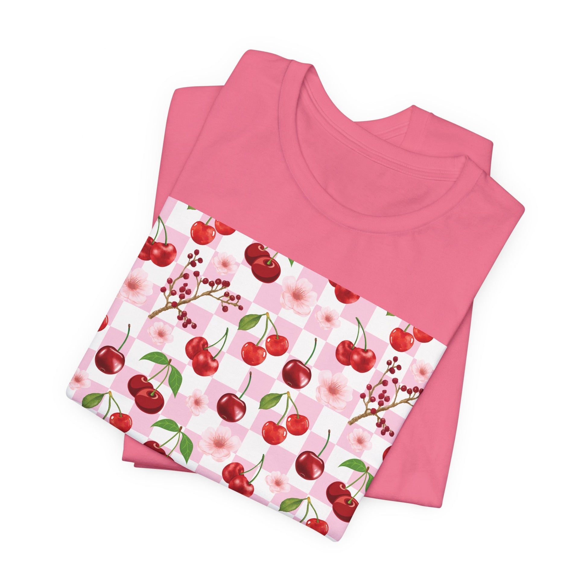 Cherry Checkerboard T - Shirt - T - Shirt - Kristine Celestine