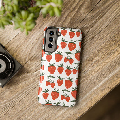 Tropical Strawberry Tough Phone Case for iPhone and Samsung Galaxy