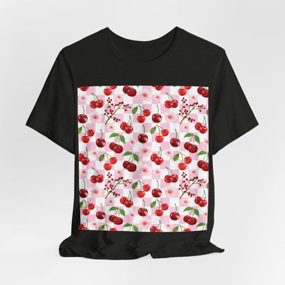 Classic Short Sleeve T - Shirt - T - Shirt - Cherry Checkerboard - Kristine Celestine