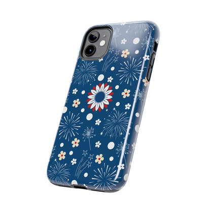 USA Daisy Fireworks Tough Phone Case for iPhone and Samsung Galaxy