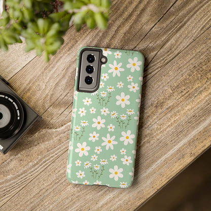 Mint Daisy Delight Tough Phone Case for iPhone and Samsung Galaxy