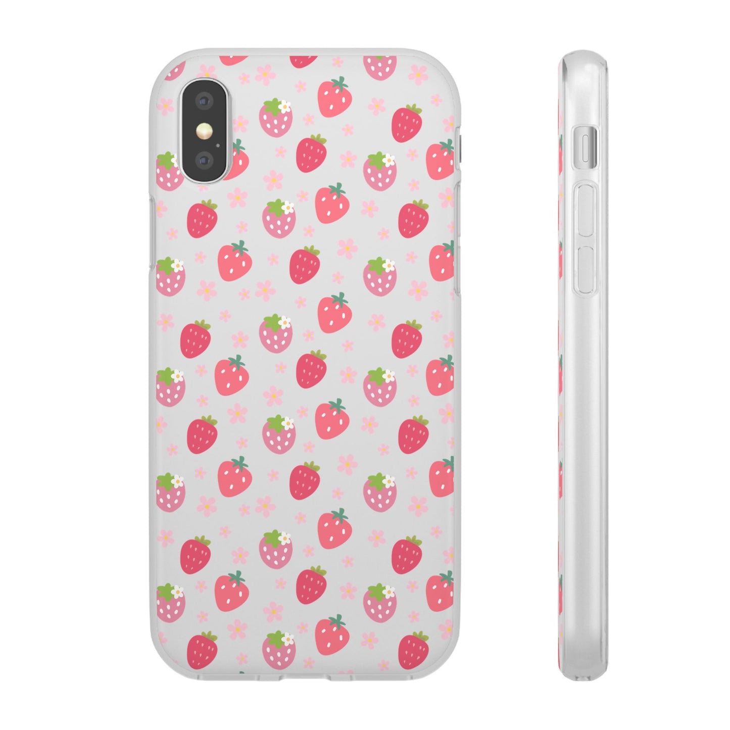 Strawberries and Daisies Flexible Phone Case iPhone Case Samsung Galaxy - Phone Case - Kristine Celestine