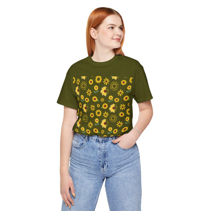 Camisa unisex con ráfaga de girasol