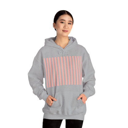 Coral Pink Stripes Hoodie - Hoodie - Kristine Celestine