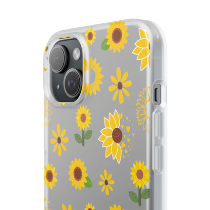 Sunflower Burst Flexible Phone Case iPhone Case Samsung Galaxy