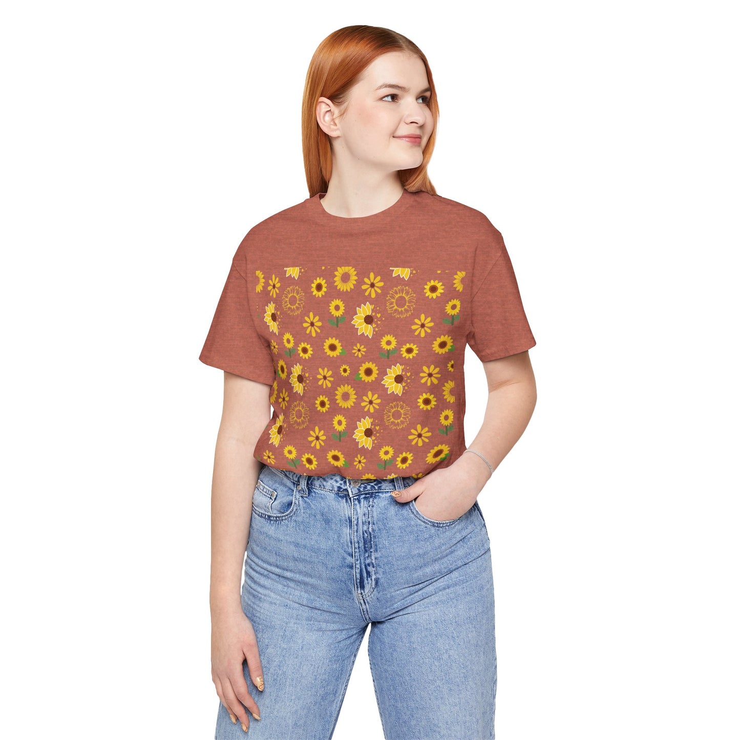 Camisa unisex con ráfaga de girasol